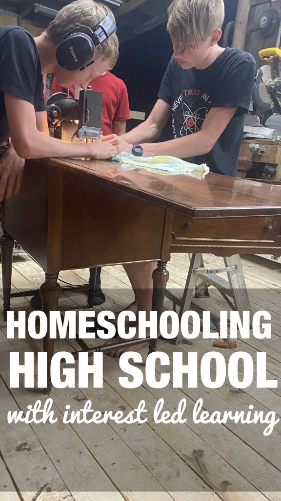 homeschooling high school with interest led learning